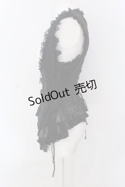 画像3: Qutie Frash / ジャガードコルセットベスト  ブラックｘレッド O-25-04-05-016-QU-TO-YM-OS