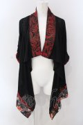 Qutie Frash / 4店舗限定カーディガン  ブラックｘレッド O-25-04-05-017-QU-TO-YM-OS