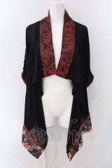 Qutie Frash / 4店舗限定カーディガン  ブラックｘレッド O-25-04-05-017-QU-TO-YM-OS