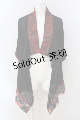Qutie Frash / 4店舗限定カーディガン  ブラックｘレッド O-25-04-05-017-QU-TO-YM-OS