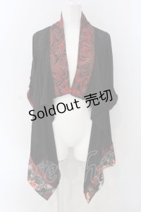 Qutie Frash / 4店舗限定カーディガン  ブラックｘレッド O-25-04-05-017-QU-TO-YM-OS