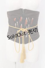 Qutie Frash / 矢絣コルセット  ブラウン O-25-04-05-018-QU-TO-YM-ZI