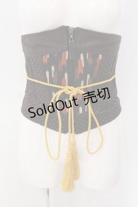 Qutie Frash / 矢絣コルセット  ブラウン O-25-04-05-018-QU-TO-YM-ZI