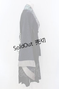 画像3: Qutie Frash / アシメ着物カーデ  ブルー O-25-04-05-002-QU-TO-YM-ZI