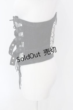 画像2: Qutie Frash / G3連ベルトコルセット  ブラックｘシルバー O-25-04-05-020-QU-ZA-YM-OS