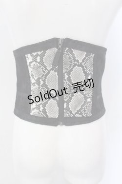 画像3: Qutie Frash / G3連ベルトコルセット  ブラックｘシルバー O-25-04-05-020-QU-ZA-YM-OS