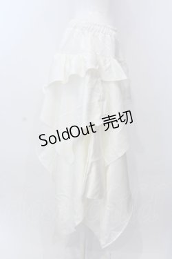 画像2: Qutie Frash / アシメラップスカート  オフホワイト O-25-04-05-021-QU-SK-OW-ZY