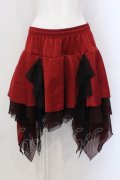 Qutie Frash / メッシュラップスカート  レッド O-25-04-05-023-QU-SK-OW-OS