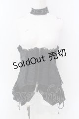 Qutie Frash / チョーカー付きコルセット M ブラック O-25-04-05-025-QU-TO-OW-OS