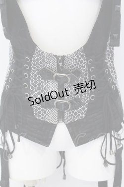 画像2: Qutie Frash / /パイソンコルセット  ブラック×ホワイト O-25-04-05-026-QU-TO-OW-OS