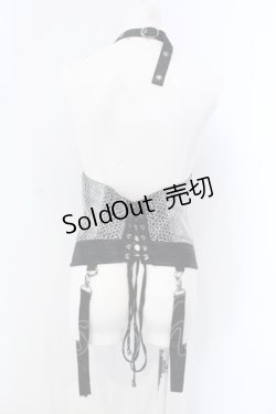 画像4: Qutie Frash / /パイソンコルセット  ブラック×ホワイト O-25-04-05-026-QU-TO-OW-OS