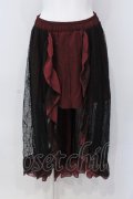 Qutie Frash / メッシュアシメスカート  レッド O-25-04-05-027-QU-SK-OW-OS