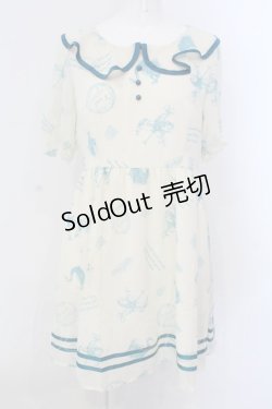 画像1: Fi.n.t / 木馬柄シフォンワンピース F キナリ O-25-04-07-034-CA-OP-OW-OS