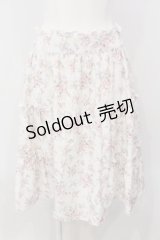 LODISPOTTO / サイドティアード花柄スカート M シロ O-25-04-07-035-LO-SK-OW-OS
