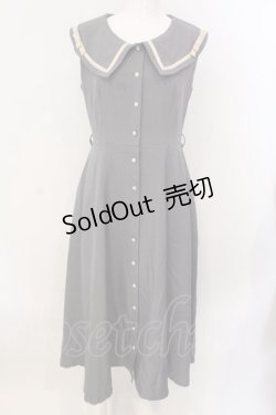 画像1: an another angelus / プチリボン配色ラインノースリーブワンピース F グレー O-25-04-07-049-CA-OP-OW-OS