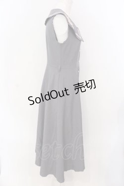 画像2: an another angelus / プチリボン配色ラインノースリーブワンピース F グレー O-25-04-07-049-CA-OP-OW-OS