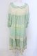画像1: Franche Lippee / 総柄五分袖ワンピース M グリーン O-25-04-07-051-LO-OP-OW-OS (1)