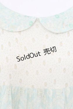 画像2: Franche Lippee / 総柄五分袖ワンピース M グリーン O-25-04-07-051-LO-OP-OW-OS