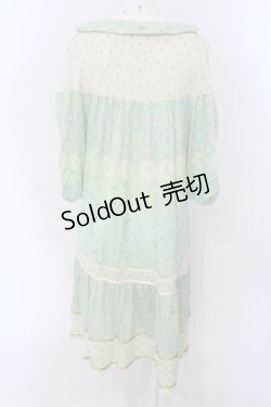 画像3: Franche Lippee / 総柄五分袖ワンピース M グリーン O-25-04-07-051-LO-OP-OW-OS
