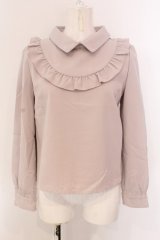 evelyn / ヨークフリルブラウス  ベージュ O-25-04-07-053-LO-BL-OW-ZT304