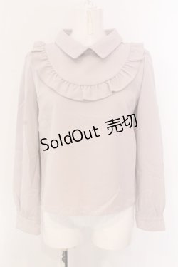 画像1: evelyn / ヨークフリルブラウス  ベージュ O-25-04-07-053-LO-BL-OW-ZT304