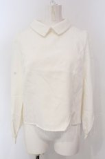 画像1: 【SALE】evelyn / パールトリミングブラウス  シロ O-25-04-07-055-LO-BL-OW-ZT238 (1)