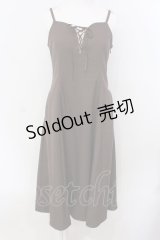 an another angelus / フロントレースアップロングキャミワンピース F ブラウン O-25-04-07-059-CA-OP-OW-OS