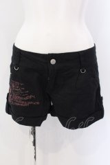 MAD / スカルプリントショートパンツ L ブラック O-25-04-07-006-PU-PA-IG-OS