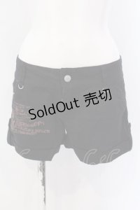 MAD / スカルプリントショートパンツ L ブラック O-25-04-07-006-PU-PA-IG-OS