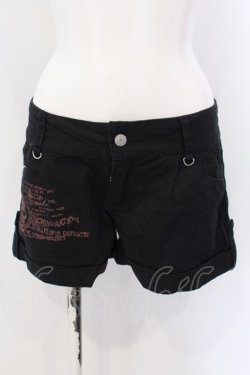 画像1: MAD / スカルプリントショートパンツ L ブラック O-25-04-07-006-PU-PA-IG-OS