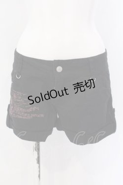 画像1: MAD / スカルプリントショートパンツ L ブラック O-25-04-07-006-PU-PA-IG-OS