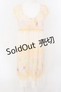 Franche Lippee / 総柄半袖ワンピース M オレンジ系 O-25-04-07-063-LO-OP-OW-OS