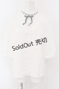 LODISPOTTO / はしごレース使いブラウス M シロ O-25-04-07-065-LO-BL-OW-OS
