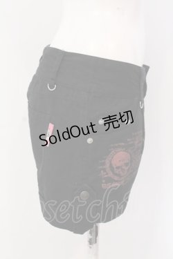 画像3: MAD / スカルプリントショートパンツ L ブラック O-25-04-07-006-PU-PA-IG-OS