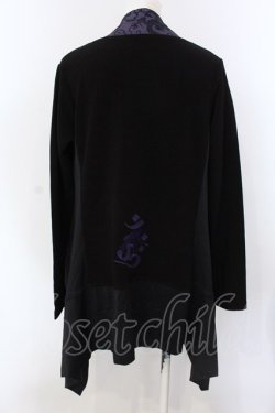 画像3: Qutie Frash / ドラゴンサテン切り替えカーディガン  ブラック×パープル O-25-04-07-011-QU-TO-IG-OS