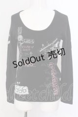 MAD / スカルクロスプリントカットソー M ブラック O-25-04-07-016-PU-TO-IG-OS