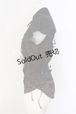 画像2: MAD / スカルワッペンサイドレースアップノースリーブブラウス M ブラック O-25-04-07-017-PU-BL-IG-OS
