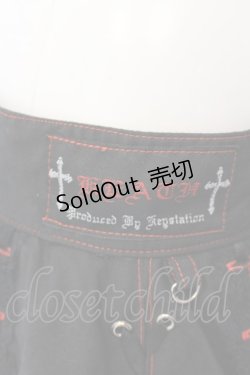 画像2: REACH / はしごリボンランダムスカート  ブラック×レッド O-25-04-07-018-PU-SK-IG-OS