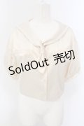Swankiss / サテンセーラーブラウス  アイボリー O-25-04-07-023-CA-BL-OW-OS