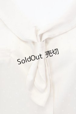 画像2: Swankiss / サテンセーラーブラウス  アイボリー O-25-04-07-023-CA-BL-OW-OS