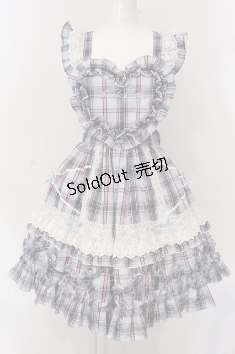 画像1: Angelic Pretty / Heart胸あて付スカート(タータン)  サックス O-25-04-08-031-AP-OP-IG-OS (1)