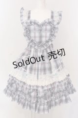 Angelic Pretty / Heart胸あて付スカート(タータン)  サックス O-25-04-08-031-AP-OP-IG-OS