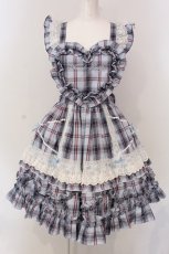 画像1: Angelic Pretty / Heart胸あて付スカート(タータン)  サックス O-25-04-08-031-AP-OP-IG-OS (1)