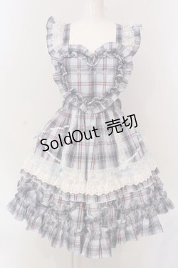画像1: Angelic Pretty / Heart胸あて付スカート(タータン)  サックス O-25-04-08-031-AP-OP-IG-OS