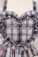 画像2: Angelic Pretty / Heart胸あて付スカート(タータン)  サックス O-25-04-08-031-AP-OP-IG-OS (2)