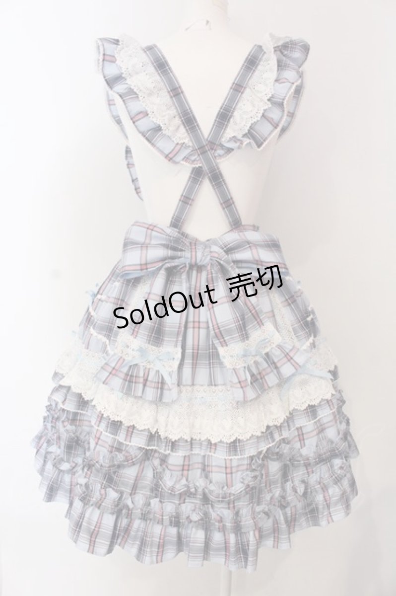 画像5: Angelic Pretty / Heart胸あて付スカート(タータン)  サックス O-25-04-08-031-AP-OP-IG-OS (5)