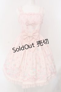 Angelic Pretty / メモリアルケーキ胸フリルジャンパースカート  ピンク O-25-04-08-034-AP-OP-IG-OS