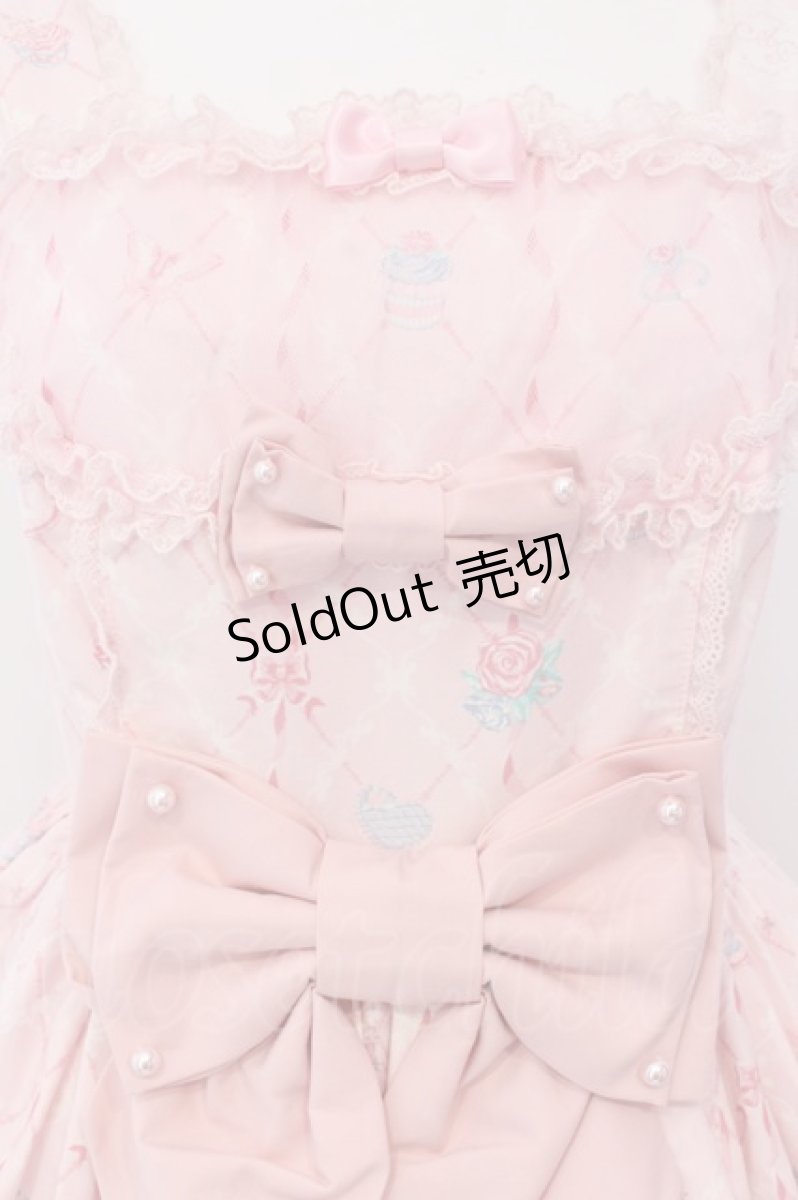 画像2: Angelic Pretty / メモリアルケーキ胸フリルジャンパースカート  ピンク O-25-04-08-034-AP-OP-IG-OS (2)