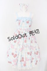 Angelic Pretty / Sweet Cherry MargaretジャンパースカートSet  サックス O-25-04-08-035-AP-OP-IG-OS