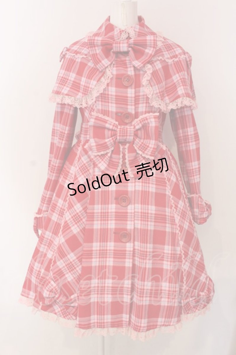 画像1: Angelic Pretty / ワンダートリップタータントレンチコート  アカ×ピンクチェック O-25-04-08-036-AP-CO-IG-OS (1)
